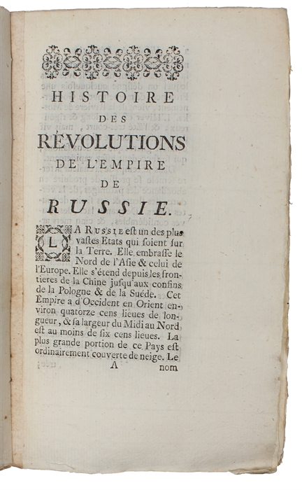 Histoire des révolutions de l'Empire de Russie.