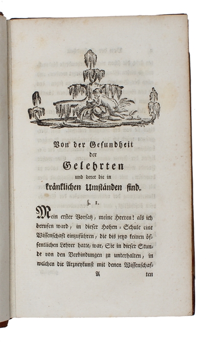 Von der Gesundheit der Gelehrten. Aus dem Französischen.