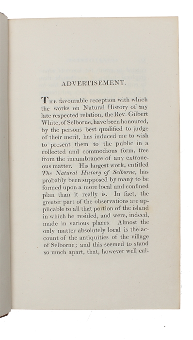 The Natural History of Selborne, new edition, with engravings. 2 vols.