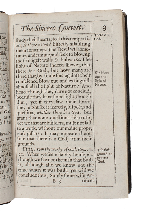 The sincere convert, discovering the small number of true beleevers. The 5th edition. (Containing:) 1. That there is a God, and this God is most glorious, 2. That God made man in a blessed estate, 3. Mans misery by his fall, 4. Christ the onely Redeem...