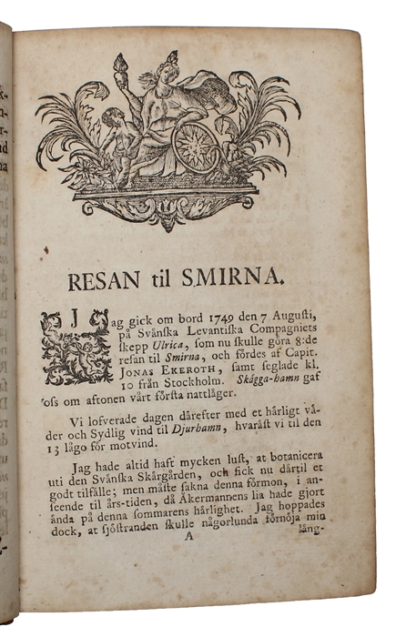 Iter Palaestinum eller Resa til Heliga Landet, forrattad ifran ar 1749 til 1752 (...) utgiven af Carl Linnaeus.