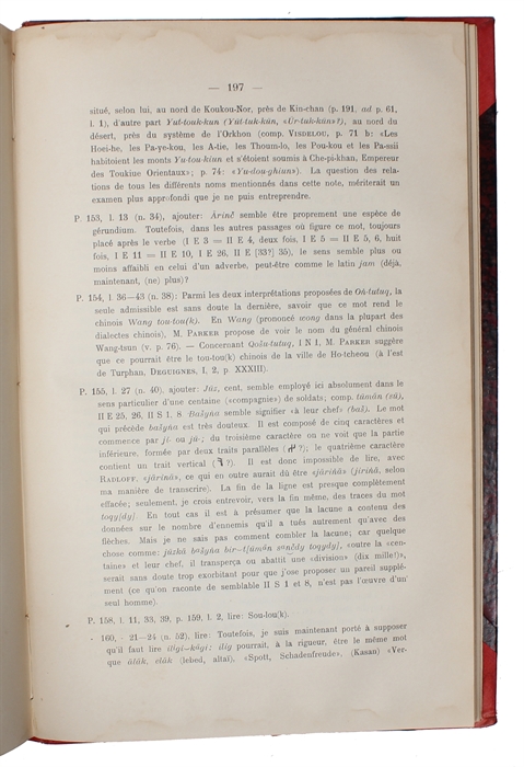 Inscriptions De L'Orkhon Déchiffrées par Vilh. Thomsen. Suomalais-ugrilaisen seuran toimituksia. V. - Mémoires de la Société Finno-Ougrienne. V.