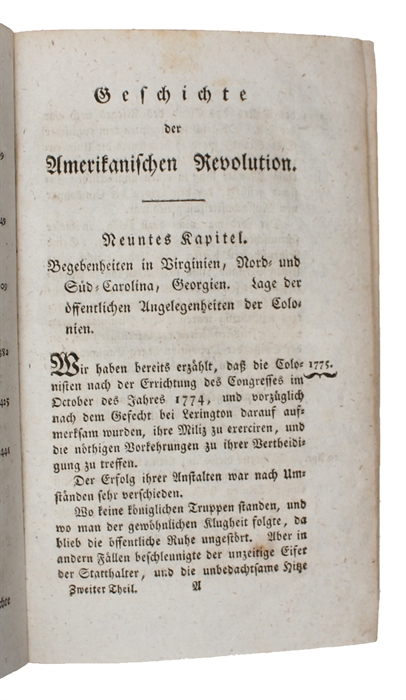 Geschichte der Amerikanischen Revolution aus den Acten des Congresses der vereinigten Staaten. 4 vols.