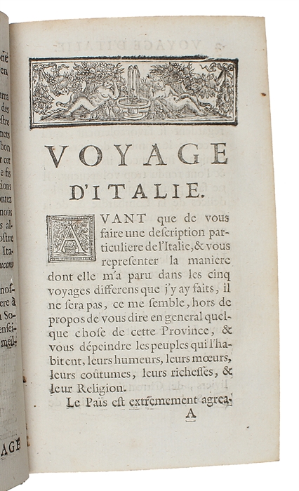 Voyage D'Italie, contenant les Moeurs des peuples, la description des Villes Capitales, des Eglises, Convents, Tombeaux, Bibliotheques (...). 2 vols.