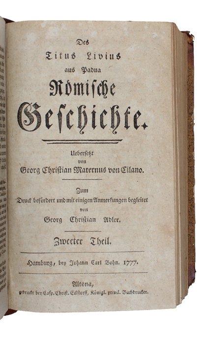 Des Titus Livius aus Padua Römische Geschichte. 8 parts. 