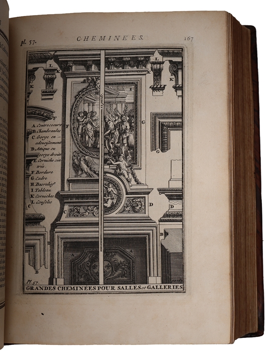 Cours d'architecture qui comprend les ordres de Vignole. Nouvelle & Troisieme Edition. 2 vols. (Title-page on vol. 2: Dictionnaire D'Architecture)