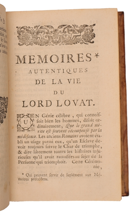 Memoires de la Vie du Lord Lovat. Relation De La Conduite Du Feu Comte De Kilmarnock Apres Sa Sentence Prononce.