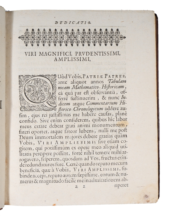 Theatrum divini regiminis a mundo condito usque ad nostrum seculum (...) Commentarii chronologici in tabulam mathematico-historicam.