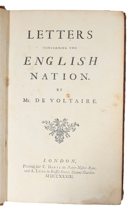 Letters Concerning The English Nation.