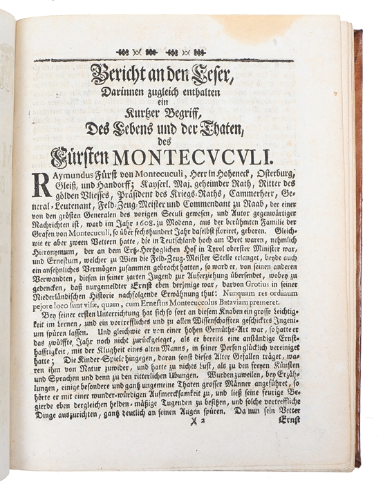 Besondere und geheime Kriegs=Nachrichten...Worinnen die Anfangs=Gründe der Kriegs=Kunst - sehr deutlich beschrieben sind. Von den eigenhändigen Manuscript des Authoris...in das Teutsche übersetzt.