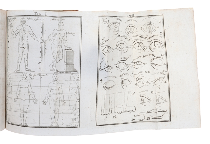 Nöthige anweisung in der zeichenkunst wie die theile des menschen durch geometrische regeln (...).
