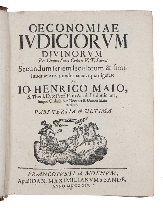 Oeconomia Iudiciorum Divinorum Per Omnes Sacri Codicis Libros. 4 parts.