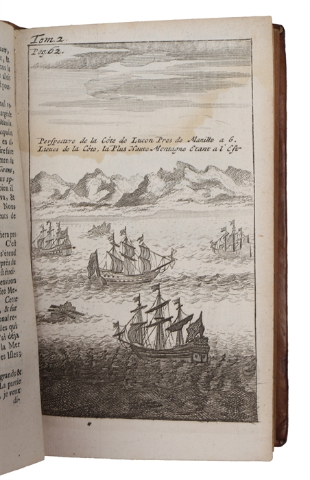 Nouveau Voyage Autour Du Monde Où l'on décrit en particulier l'Isthme de l'Amerique, plusieurs Côtes et Isles des Indes Occidentales. Quatrieme Edition revue & corrigee. (Vol. 1, 2, 3 and 5 - wanting vol. 4) (+) Traité des Vents alisez ou reglez...