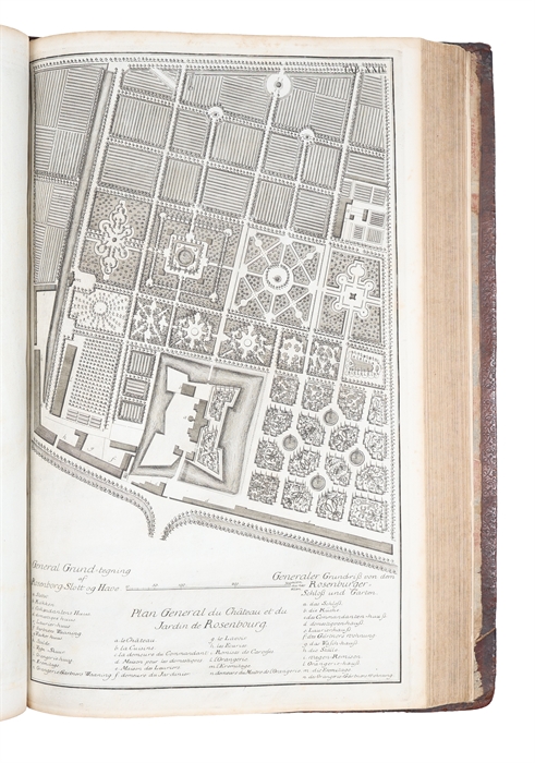 Den Danske Vitruvius [The Danish Vitruvius]. Indeholder Grundtegninger, Opstalter, og Giennemsnitter af de mærkværdigste Bygninger i Kongeriget Dannemark, samt de Kongelige Tydske Provintzer, Tilligemed en kort Beskrivelse over hver Bygning i sær. Dee...