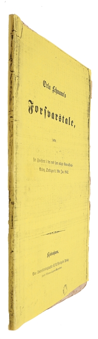 Forsvarstale, holdt for Høiesteret i den mod ham anlagte Generalfiscal=Action, Onsdagen d. 19de Jan. 1842.