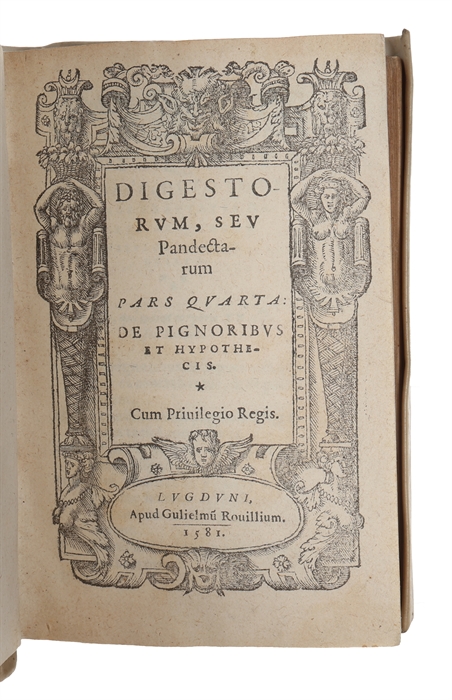 Digestorum seu Pandectarum. Pars tertia, quarta, quinta, sexta, septima. (Part: 3, 4, 5, 6, 7).