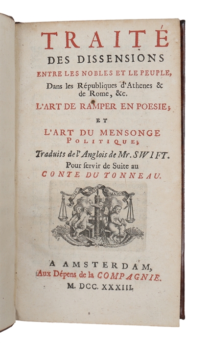 Traité des dissensions entre les nobles et le peuple dans les Républiques d'Athênes & de Rome, &c. L'Art de ramper en poésie, et L'Art du mensonge politique. Traduits de l'anglois.