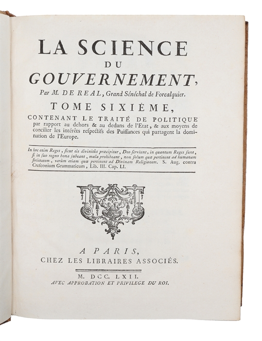 La Science Du Gouvernement. Vol. 1 - 3 & 6.