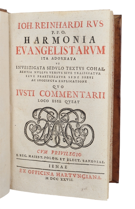 Harmonia Evangelistarum : Ita Adornata Ut Investigata Sedulo Textus Cohaerentia Nullus Versus Sive Traiiciatur... 3 volumes in 6 parts. 