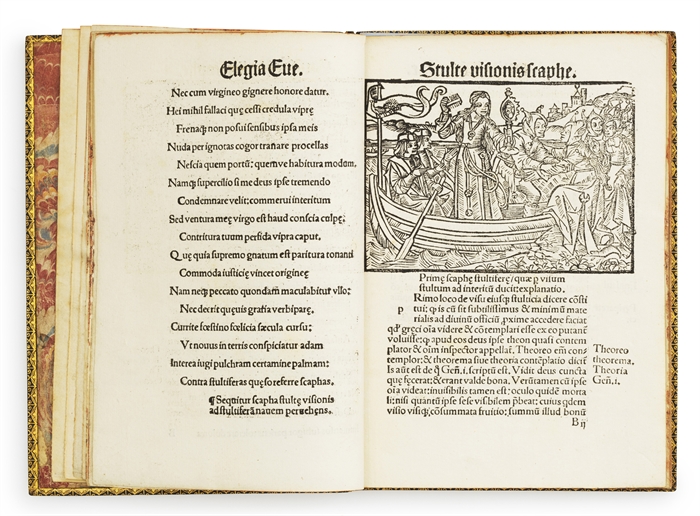 Stultiferae naviculae seu scaphe fatuarum multierum: circa sensus quinque exteriors fraude navigantium.