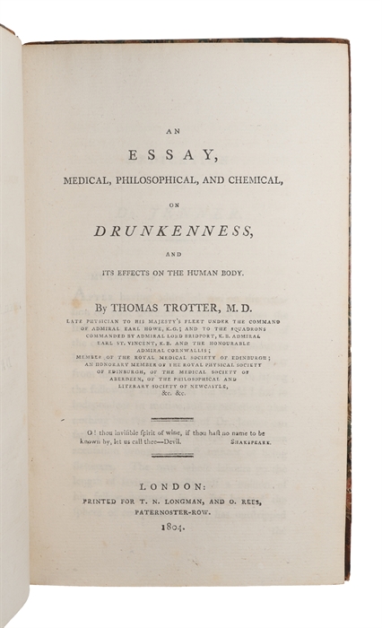 An Essay on Drunkenness, and its Effects on the Human Body.