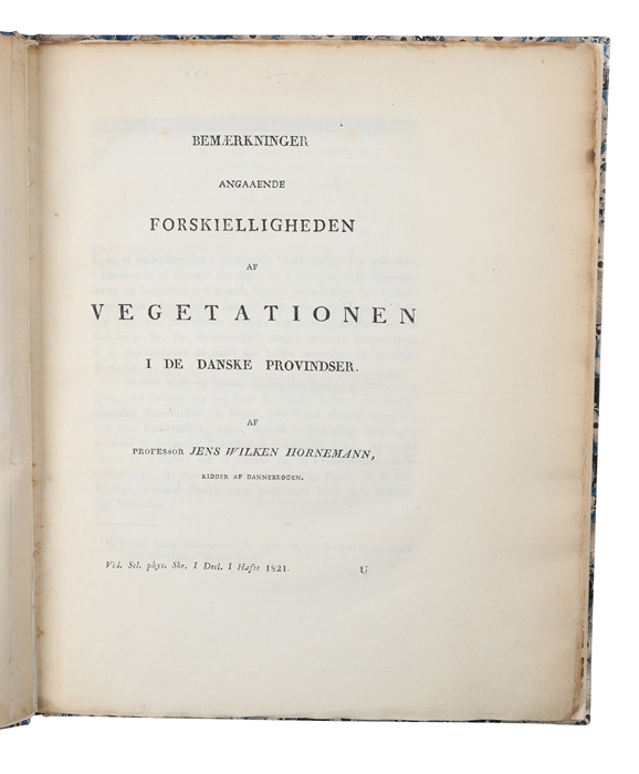 Bemærkninger angaaende Forskielligheden af Vegetationen i de danske Provindser.