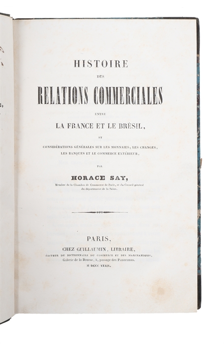 Histoire des relations commerciales entre la France et le Bresil.