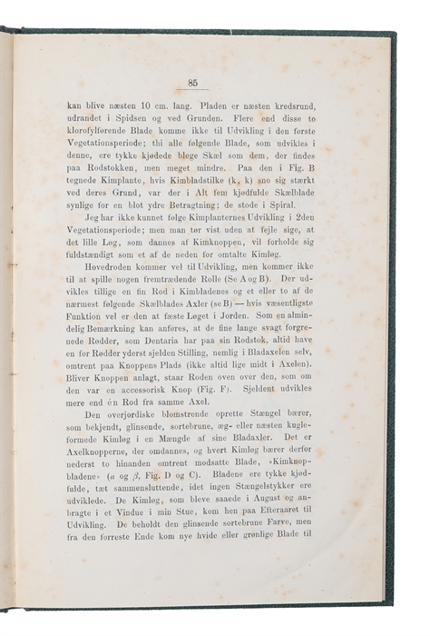 Smaa Biologiske og Morfologiske Bidrag. (Offprint from "Botanisk tidsskrift"). 