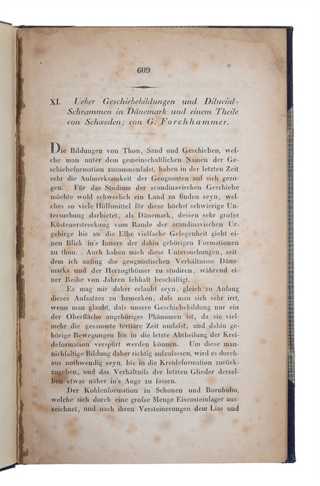 Ueber Geschiebebildungen und Diluvial-Schrammen in Dänemark und einem Theile von Schweden. (In "Annalen der Physik"). 