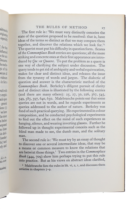 Berkeley and Malebranche : A Study in the Origins of Berkeley's Thought.