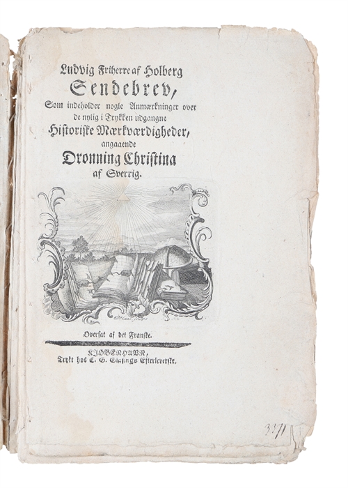 Sendebrev, Som indeholder nogle Anmærkninger over de nylig i Trykken udgangne Historiske Mærkværdigheder, angaaende Dronning Christina af Sverrig.