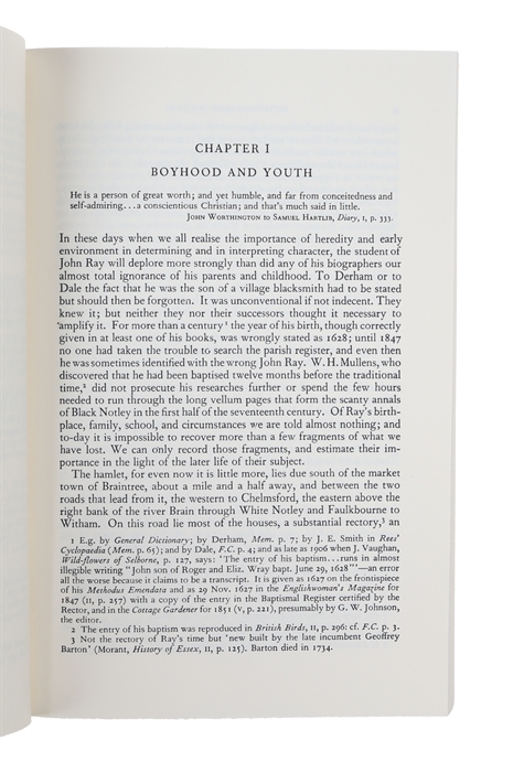 John Ray, naturalist: his life and works.