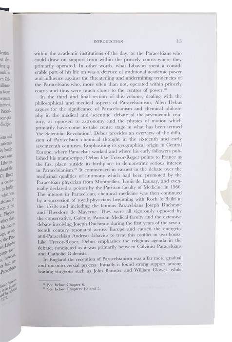 Paracelsus. The Man and his Reputation, his Ideas and their Transformation. (Studies in the History of Christian Thought, vol. LXXXV)