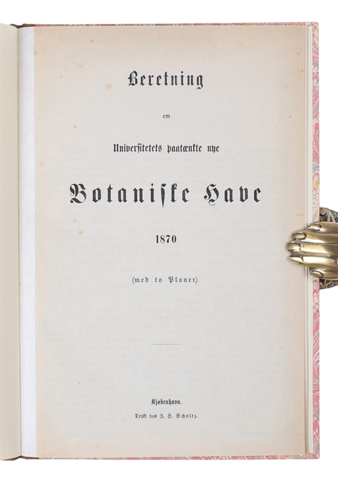Beretning om Universitetets paatænke nye Botaniske Have 1870.