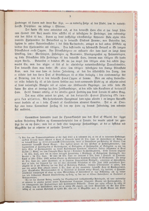 Beretning om Universitetets paatænke nye Botaniske Have 1870.