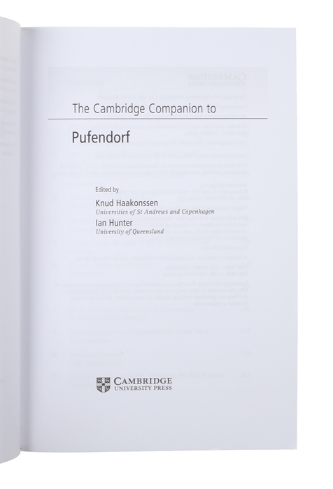 The Cambridge Companion to Pufendorf.