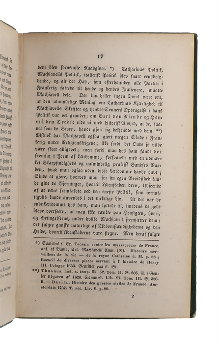 Undersøgelse om Machiavelli som Skribent, især med Hensyn til Bogen om Fyrsten. Et Forsøg i den høiere historiske Kritik.
