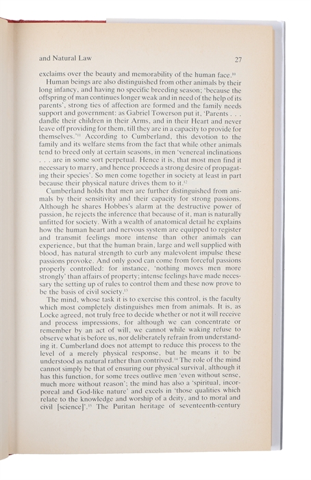 Richard Cumberland and Natural Law. Secularisation of Thought in Seventeenth-Century England.