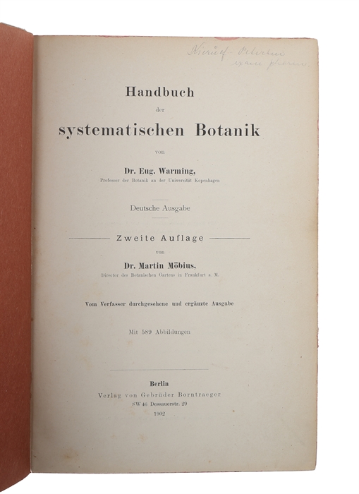 Handbuch der systematischen Botanik-