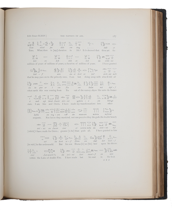 The Book of the Dead. Facsimile of the Papyrus of Ani in the British Museum. Printed by Order of the Trustees. Second Edition. + The Book of the Dead. The Papyrus of Ani in the British Museum. The Egyptian Text with Interlinear Transliteration and Tra...