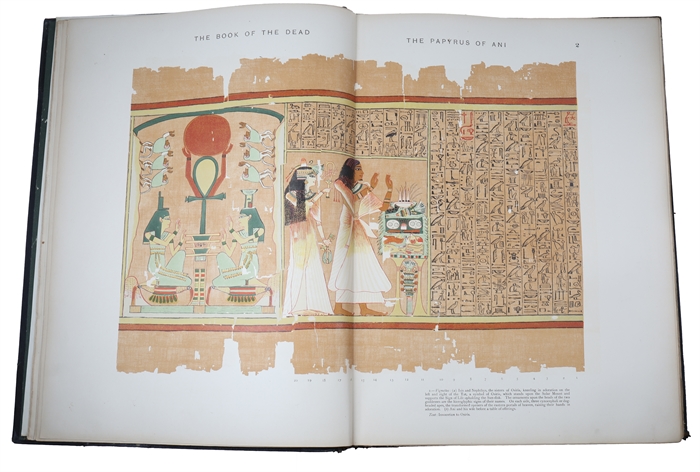 The Book of the Dead. Facsimile of the Papyrus of Ani in the British Museum. Printed by Order of the Trustees. Second Edition. + The Book of the Dead. The Papyrus of Ani in the British Museum. The Egyptian Text with Interlinear Transliteration and Tra...