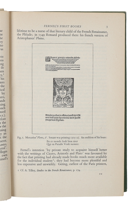 The Endeavour of Jean Fernel. With a List of the Editions of his Writings.