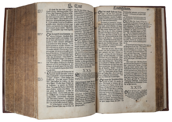 Biblia. Det er den gantske Hellige Scrifft Paa Danske igien offuerseet oc Prentet effter Salige oc høylofflige ihukommelse Kong Friderichs den II. Befalning. (3 parts).