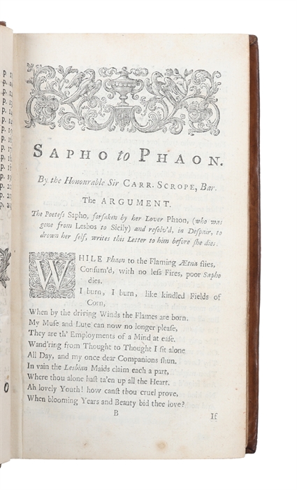 Ovid's Epistles, with his Amours.: Translated into English Verse, By the Most Eminent Hands. Adorn'd with Cutts.