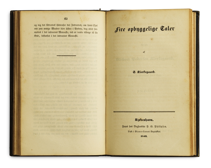 To opbyggelige Taler af S. Kierkegaard + Tre opbyggelige Taler af S. Kierkegaard + Fire opbyggelige Taler af S. Kierkegaard. 
