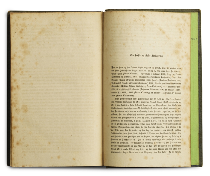 Afsluttende uvidenskabelig Efterskrift til de philosophiske Smuler. Mimisk=pathetisk=dialektisk Sammenskrift, Existentielt Indlæg af Johannes Climacus. Udgiven af S. Kierkegaard.