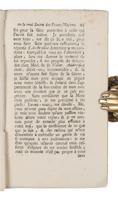 L'adepte moderne, ou le vrai secret des franc-macons, Histoire intéressante.