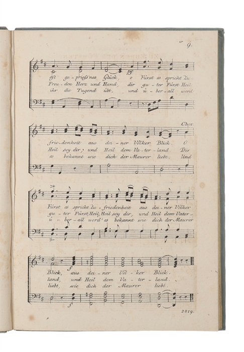 XXIV Maurer-Gesænge mit Begleitung des Piano-Forte zum Gebrauche der Socrates zur Standhaftigkeit, etc.