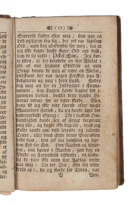 Niels Klims Reise Under Jorden, Forestillende En nye Kundskab om Jorden, Og Historie Om det femte Monarchie, Som hidindtil har været os ubekiendt; funden Blandt Abelins efterladte skrevne Bøger paa Latin, Og oversat af Latin paa Dansk