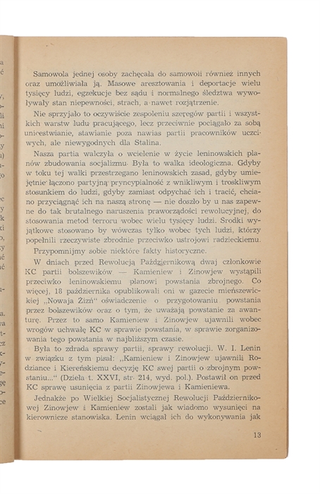 O kulcie jednostki i jego nastepstwach. Referat I Sekretarza KC KPZR tow. N.S. Chruszczowa na XX Zjezdzie Komunistycznej Partii Zwiazku Radzieckiego 25 lutego 1956 r. [i.e. On the Cult of Personality and Its Consequences. Keynote address by First Secr...